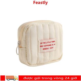Túi lưu trữ nhỏ FEASTLY, Ví đựng tiền xu Mini dễ thương, Băng vệ sinh di động Túi đựng mỹ phẩm nữ