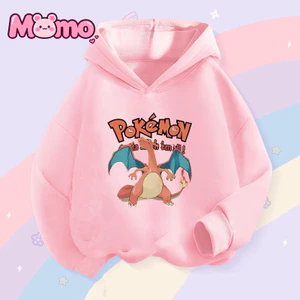 Charizard Bé Trai Và Bé Gái Cùng Phong Cách Mùa Xuân Thu Áo Có Mũ Trùm Đầu Áo Dài Tay Hợp Thời Trang Đa Năng Áo Khoác Ngoài Top