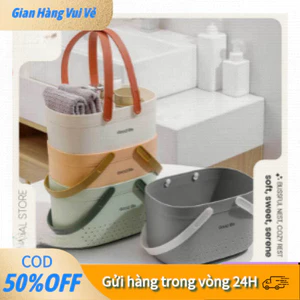 Giỏ Đựng Đồ Dùng Nhà Tắm – Dùng Để Mỹ Phẩm, Dầu Gội, Thiết Kế Thoáng, Dễ Vệ Sinh