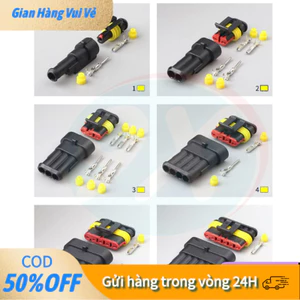 Giắc Cắm AMP Chống Thấm Nước – Dây Điện Ô Tô, Xe Máy, Dùng Gắn Đèn Trợ Sáng, Passing, Chế Mạch Cực Kỳ Kín