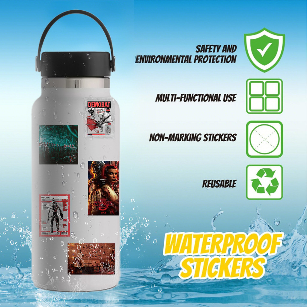 HK1 54 Cái / bộ Stranger Things 5 Miếng Dán graffiti Chống Nước diy Nhật Ký Kế Hoạch Trang Trí KH1