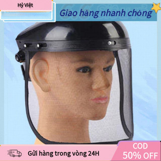【Hỷ】Mũ Chắn Mặt Lưới Thép – Mũ Bảo Hộ Toàn Diện Khi Phát Cỏ, Hàn, Mài An Toàn Lao Động