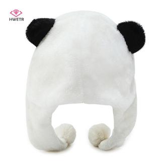 Mũ Gấu Trúc Có Pom và Dây Điều Chỉnh Cho Người Lớn và Trẻ Em - Giữ Ấm Mùa Đông