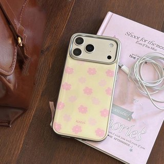 Vỏ cứng Tương thích với iPhone 13 14 14Pro 14ProMax 15 15Pro 15ProMax 16 16Pro 16ProMax 17 17Pro 17ProMax 17ProMax 17Air Vỏ hoa dạng bột màu vàng