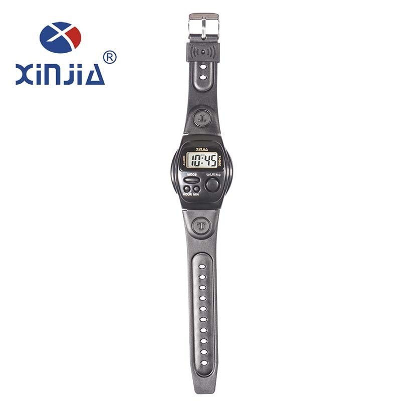Xinjia Đồng hồ bấm giờ bằng giọng nói điện tử Đồng hồ bấm giờ hàng giờ Nói tiếng Tây Ban Nha Tiếng Anh Pháp Nga Đồng hồ đeo tay ZBLR