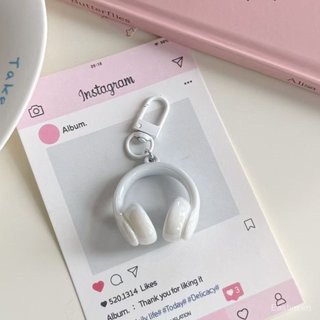 [Mặt dây chuyền] Tai nghe ba chiều đơn giản ngọt ngào mát mẻ ins Móc khóa Schoolbag Mặt dây chuyền tinh tế Sáng tạo Mặt dây chuyền mát mẻ Quà tặng bạn gái CEAF