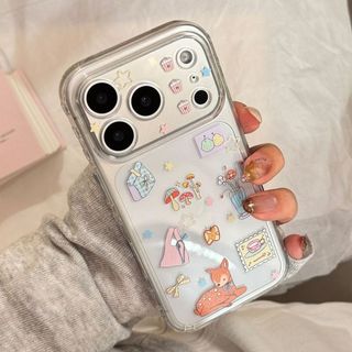Ốp Lưng Cho IPhone 11 12 15 14 16 13 17 Pro Max XR X XS Max 8 16 7 14 Plus SE 2020 Ốp lưng điện thoại hình cáo dễ thương