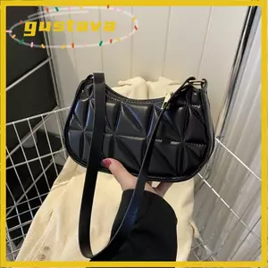 Túi đeo vai GUSTAVA, Túi đeo chéo có dây kéo nhẹ, Túi đeo tay màu trơn PU phong cách Hàn Quốc dành cho nữ Cô gái