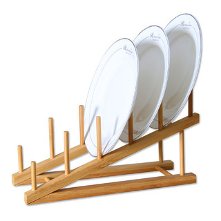 Đa Năng Đĩa Giá Để Đồ Hỗ Trợ Hộ Gia Đình Nhà Bếp Tre Gỗ Hiển Thị Giá Đĩa Ăn Đĩa Ăn Giá Thoát Nước