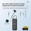 Tai nghe không dây YRBWD, Micro kép ENC Tai nghe Bluetooth Lavalier khử tiếng ồn, Âm thanh HIFI Bluetooth 6.0 50H Thời gian chơi Màn hình LED Tai nghe thể thao Sử dụng trong kinh doanh