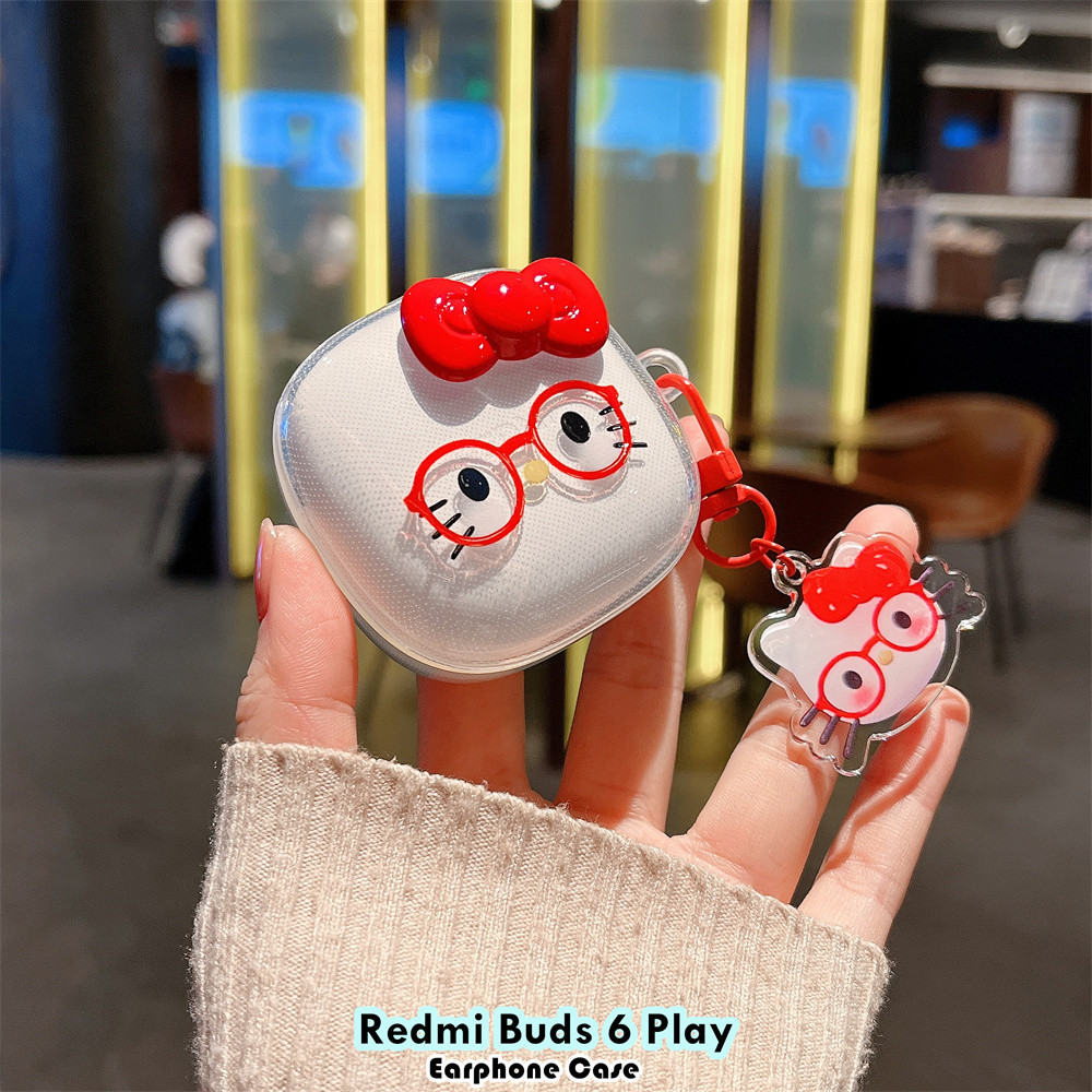 [Ngôi sao tương lai] Dành cho Redmi Buds 6 Play Vỏ silicon mềm DIY Vỏ tai nghe mèo sáng tạo