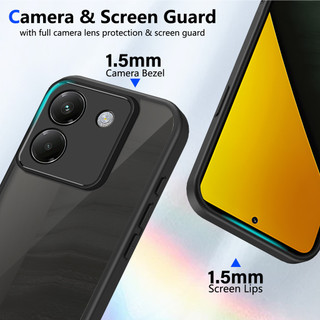 Dành Cho Xiaomi POCO M7 Pro 5G Ốp điện thoại Cứng Mờ Da-Cảm Giác Mềm Khung TPU Chống Sốc Mỏng Vỏ