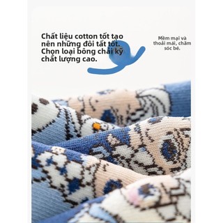Vớ trẻ em Elsa – Hình công chúa dễ thương, chất liệu mềm, vớ cổ trung phù hợp mùa thu