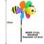 YOLOGO Animal Bee Cối xay gió sáu màu, Cối xay gió hoạt hình ba chiều đầy màu sắc, Máy quay gió bằng nhựa chất lượng cao Trang trí sân vườn nhà
