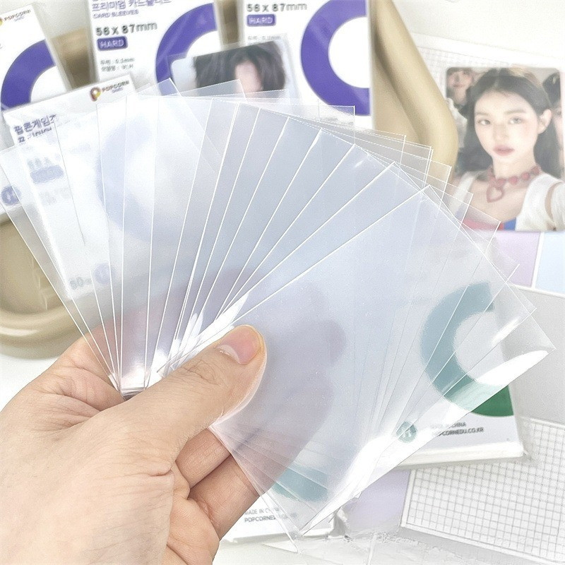 50 / 100 / 150 Cái Tay áo thẻ mềm trong suốt / Thẻ bóng chày bằng nhựa & Bảo vệ hình ảnh Kpop