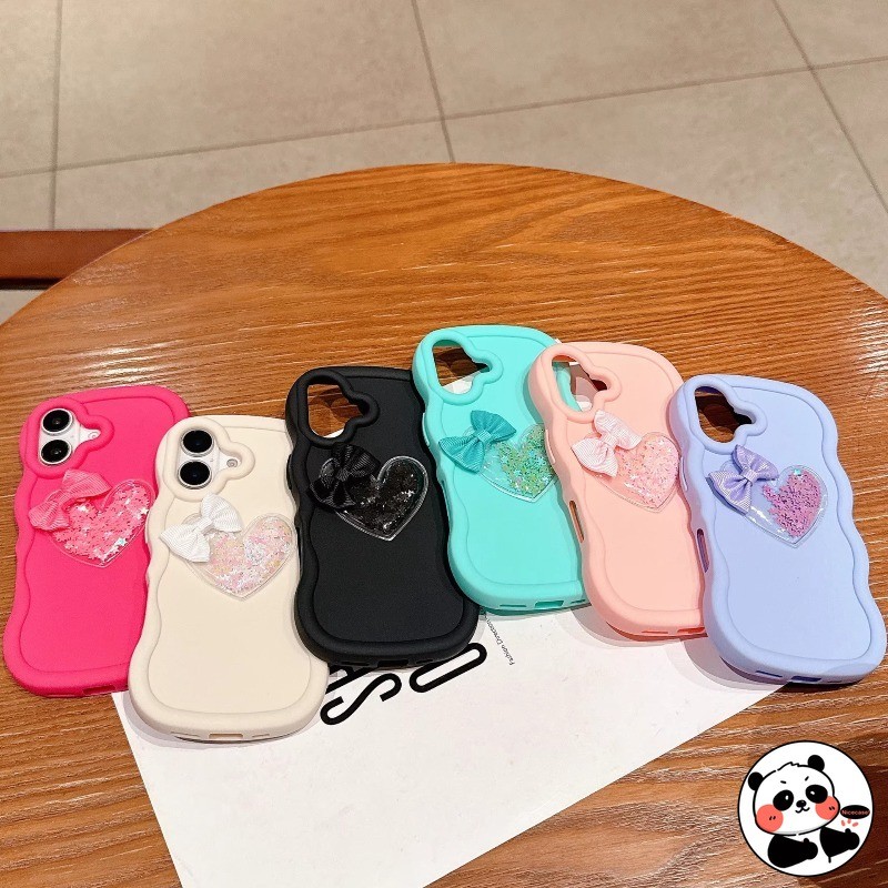 Ốp Điện Thoại Tình Yêu Lấp Lánh 3D Dễ Thương Cho Vivo Y19 Y19E Y19S GT Pro Y18 Y18S Y18E Y18i Y17 Y17S Y16 Y15 Y15A Y15S Y13 5G 4G Vỏ Mềm Chống Sốc Nơ Màu Kẹo