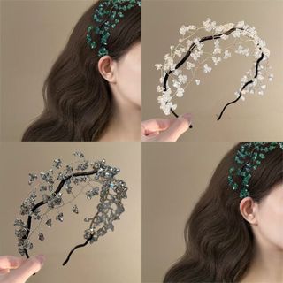 Vòng buộc tóc pha lê NCE, hạt dệt tinh tế - Style ngọt ngào dành cho bé gái