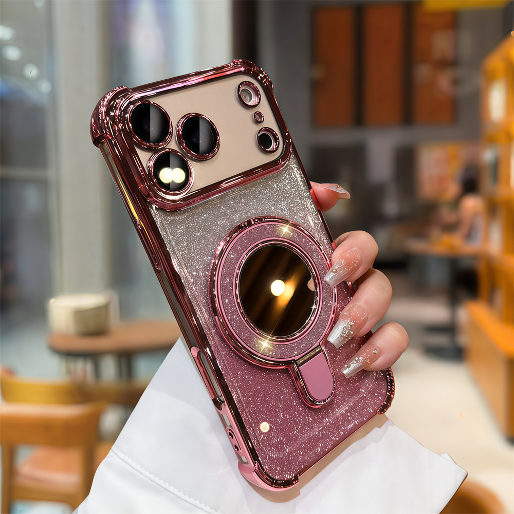 Ốp điện thoại giá đỡ gương chống rơi cho iphone 17 Pro Max 16 11 12 13 14 15 Pro Max 16 plus Vỏ có Camera Bảo vệ toàn diện Vỏ chống sốc Vỏ cứng bảo vệ điện thoại