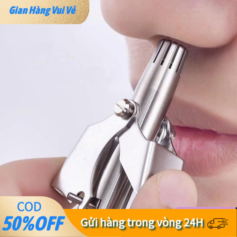 【24H】Máy Tỉa Lông Mũi An Toàn Thép Không Gỉ, Thiết Kế Thông Minh, Không Cần Pin, Dễ Mang Theo Mọi Nơi