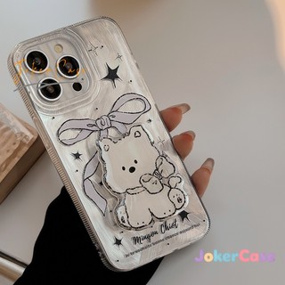 Cho iPhone 16 13 12 17 14 15 11 Pro Max XR X XS Max 14 16 8 7 15 Plus SE2020 Air Ốp lưng điện thoại hình gấu dễ thương