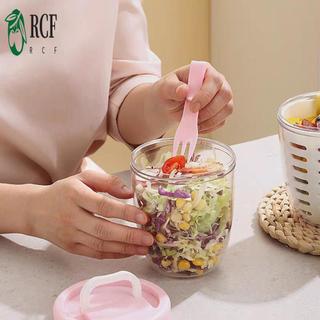 Cốc đựng trái cây có nĩa - Hộp đựng dã ngoại di động chống rò rỉ cho sinh viên văn phòng