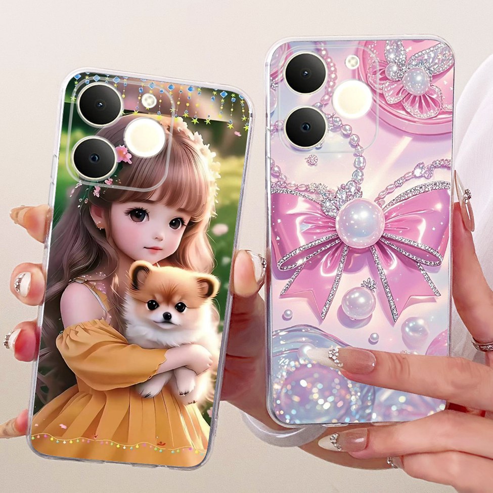 Rõ ràng ​​​​​​​Dành Cho Realme Note70T RMX5133 Dành Cho Realme Note 70 Vỏ Bướm Thời Trang Mèo Dễ Thương Sơn Thoáng Mát Vỏ Điện Thoại Mềm