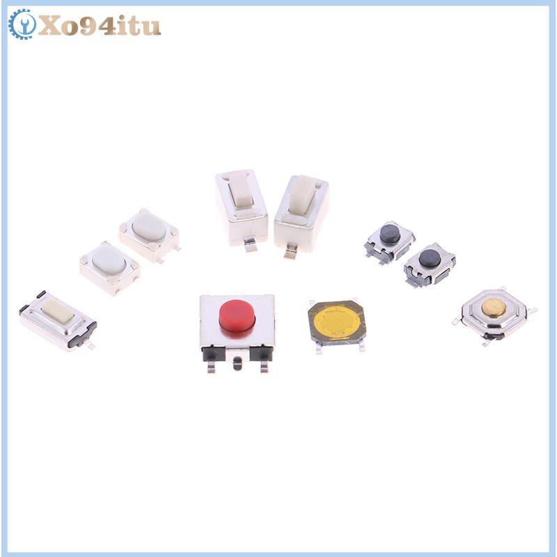 XOITU 250 Cái 10 Loại Nút Nhấn Xúc Giác Chìa Khóa Ô Tô Nút Cảm Ứng Microswitch VN
