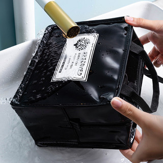 Túi đựng mỹ phẩm du lịch Túi đựng đồ vệ sinh chống nước PU Túi đựng mỹ phẩm nữ dễ thương Dung tích lớn Hộp cơm trưa Túi Tote Túi P3PU