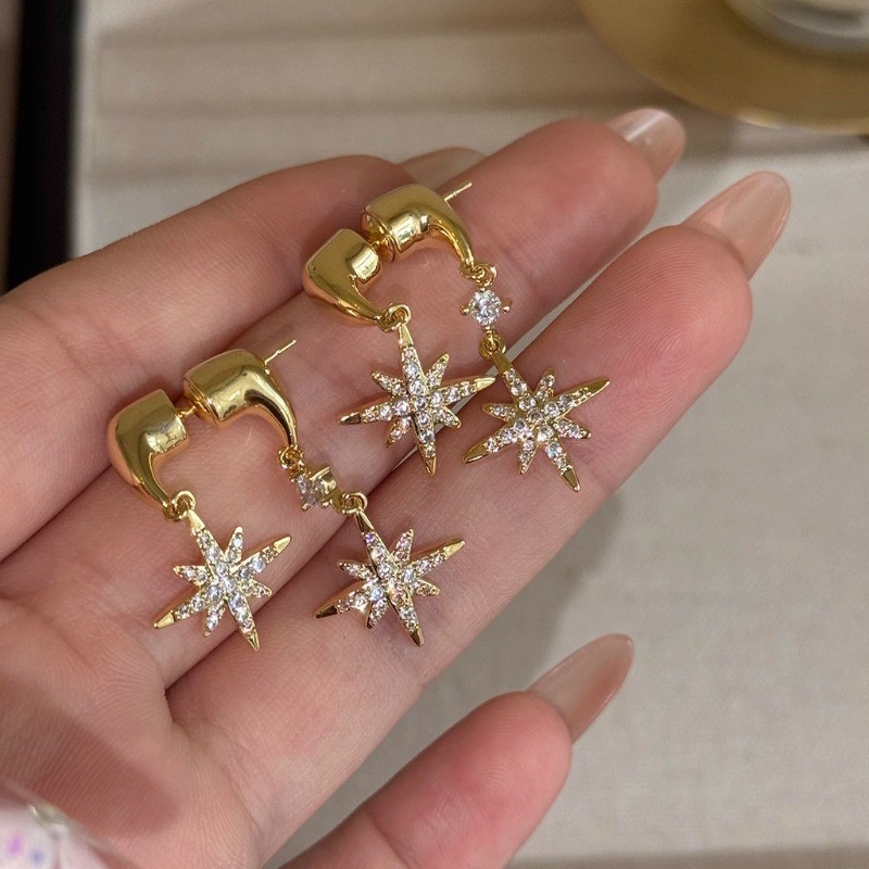 Bông Tai Măng Cụt Zircon Tinh Tế, Phù Hợp Làm Quà Tặng