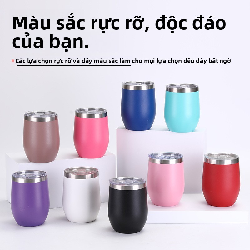 Ly giữ nhiệt bằng thép không gỉ 304, ly trứng mini, ly chân không hai ...