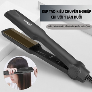 Máy Duỗi,Ép Tóc Kemei 4 Cấp Độ Nhiệt Làm Nóng Nhanh,Duỗi Thẳng Mượt Tự Nhiên, Không Làm Hư Hại Tóc