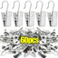 20 / 40 / 60 Móc sắt bền 32mm - Phụ kiện tắm hiện đại màu bạc - Kẹp rèm tắm chống gỉ - để sử dụng tại nhà & khách sạn