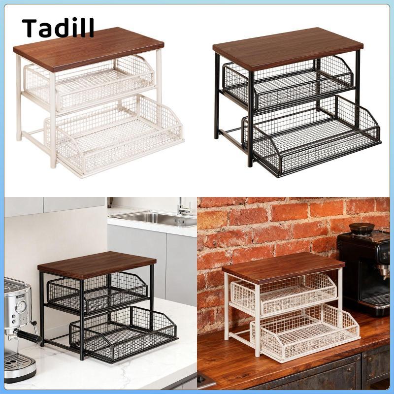 Trạm Cà Phê Người Tổ Chức Kệ Để Bàn Người Tổ Chức Lưu Trữ Đa Năng Giá Đựng Cà Phê Kệ 2 Tầng Cho Thanh Xi-rô