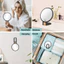 Gương cầm tay phóng đại FAVORITEGOODS, Chức năng đứng Gương mỹ phẩm có thể gập lại, Gương chiếu hậu hai mặt di động 2X / 5X / 10X