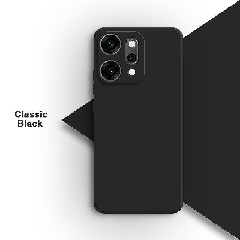 Ốp Silicon Lỏng Cho OPPO Reno 14 13 12 Pro F 14F OPPOReno14Pro Reno14 Reno14F 5G 4G Vỏ Điện Thoại Vuông Cặp Đôi Mỏng Bảo Vệ Ống Kính Máy Ảnh Ốp Lưng Mềm Chống Sốc