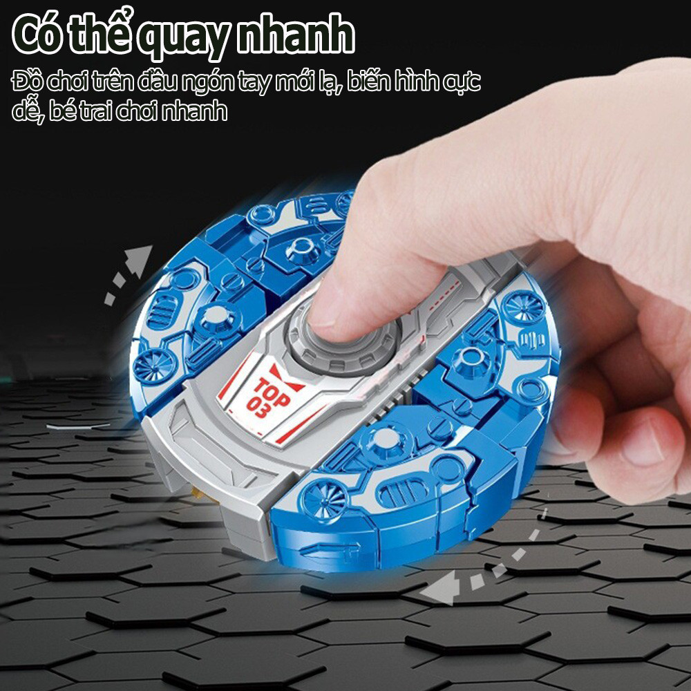Deformation Spinner Fidget Toy Stress Relief Mechanical Gyro Robot Dinosaur Spinning Top Kids Birthday Gift