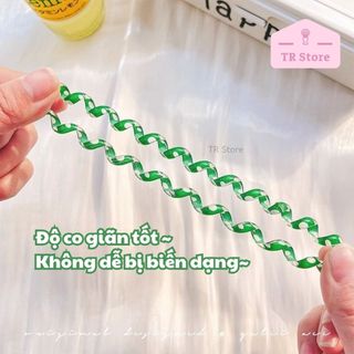 Dây Buộc Tóc Lò Xo TPU Cao Cấp, Độ Đàn Hồi Tốt, Bền, Họa Tiết Dễ Thương