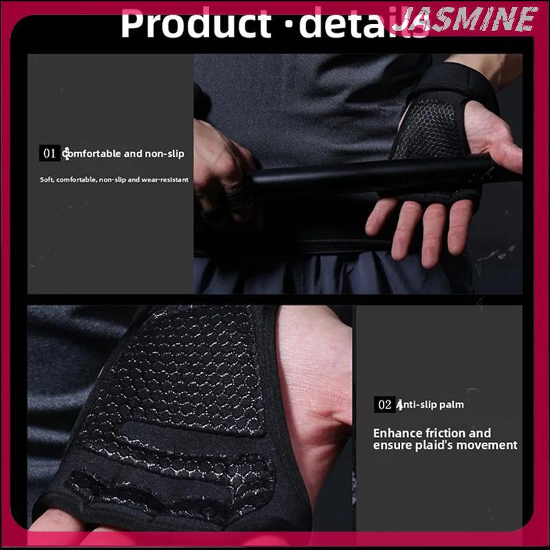 Găng tay tập cử tạ Jasmine bảo vệ lòng bàn tay và cổ tay, phù hợp cho nam nữ trong thể dục thể thao