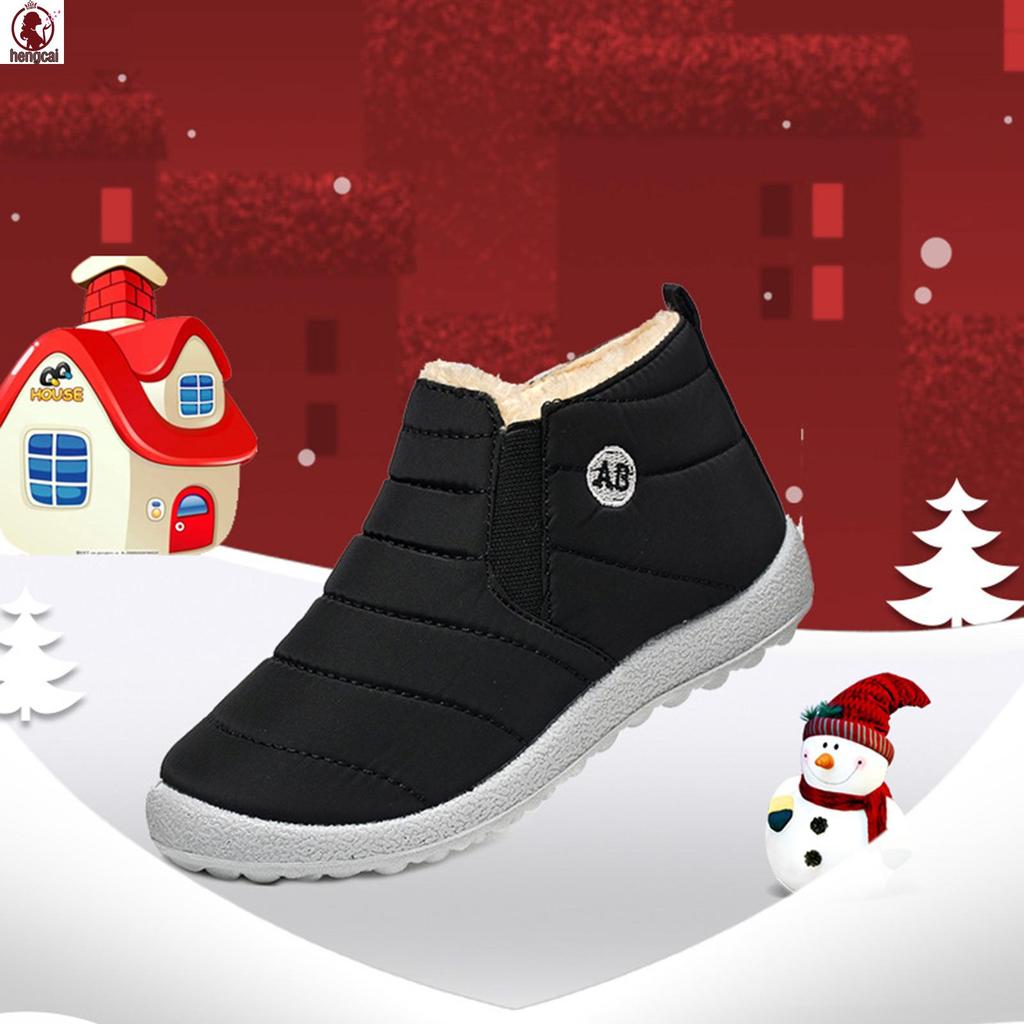 Unisex Cotton Boots Mùa Đông Boot Lông Ấm Lót Giày Tập Đi Cho Bé Đi Bộ Đường Dài