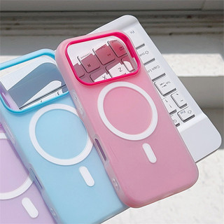Vỏ từ tính màu kẹo hồng xanh hồng HỒNG cho IPhone 17 16 15 14 13 12 11 16e Air Pro Max X XS XR XSMAX 7 8 + Plus SE 2020 2022 Vỏ màu cam kẹo GDKK