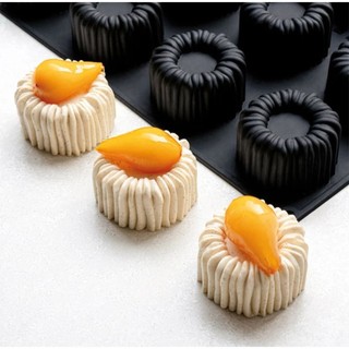 Khuôn sô cô la FURNIGO, Kết cấu cuộn dây hình trụ Khuôn bánh nướng chịu nhiệt, Khuôn bánh Pudding silicon cấp thực phẩm DIY 1 / 6 ô