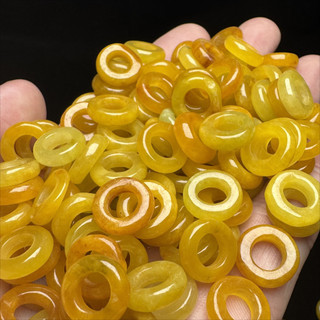((Jadeite vàng ngọc 13mm vòng tròn rời, phụ kiện làm vòng tay))