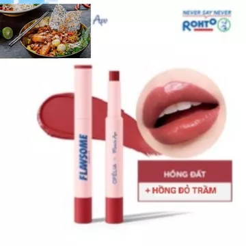 SÉT 2 CÂY SON lip on lip Miracle apo Flansome gồm 1 cây màu Hồng đỏ trầm & 1 cây màu Hồng đất