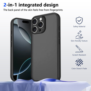 Dành Cho iphone 16 15 14 13 12 11 Pro Max Ốp điện thoại Cứng Mờ Da-Cảm Giác Mềm Khung TPU Chống Sốc Mỏng Vỏ
