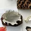 FAVORITEGOODS Túi Trang Điểm Nữ, Túi Vệ Sinh In Hình Da Báo Dung Tích Lớn, Thời Trang Di Động Ngọc Trai Dây Kéo Du Lịch Túi Sắp Xếp Nữ