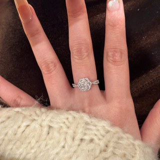 Nhẫn zircon nữ phong cách châu Âu và Mỹ, siêu nhấp nháy