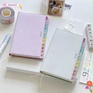 BEABOUT 2026 Planner, Da PU với Lịch Chương trình nghị sự Sách, DIY 220 Trang Danh sách việc cần làm đầy màu sắc Notepad Đồ dùng học tập