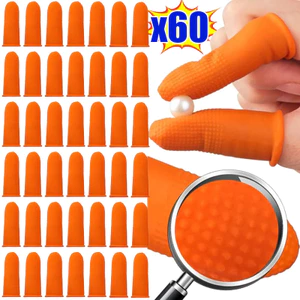 20 / 40 / 60 CÁI Thắt ngón tay cao su tự nhiên - Vỏ bảo vệ đầu ngón tay bằng cao su dùng một lần - Chống trượt, Chống tĩnh điện, Đàn hồi cao - Găng tay đầu ngón tay công nghiệp