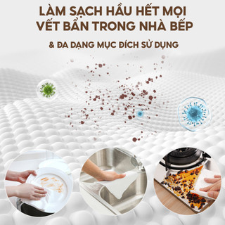 Khăn Lau Bếp Đa Năng Cuộn 100 tờ Top Gia Siêu Dai Có Thể Giặt Tái Sử Dụng TopGia Store1