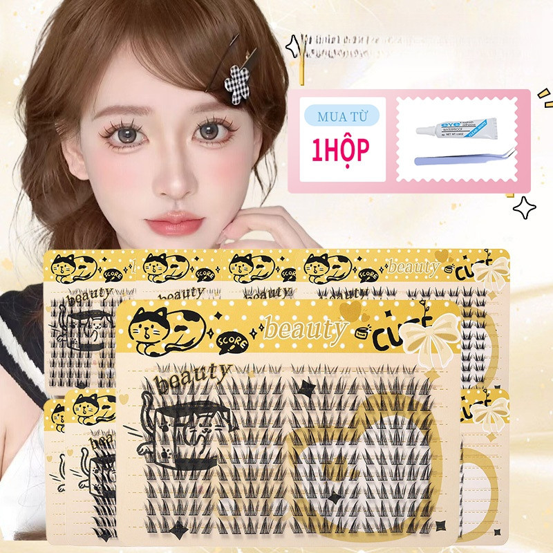 Miếng Mỏng Nhỏ Phong Cách Thông Thường Lông Mi Giả Dung Tích Lớn Không Keo Mẹ Cảm Thấy Dày Lông Mi Tự Nhiên Nhà Sản Xuất-Ne